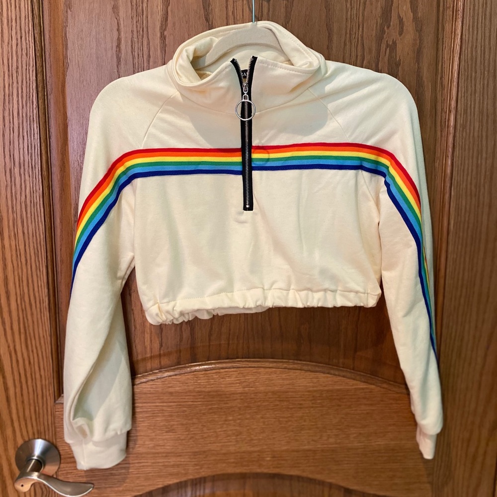 cropped quarter zip